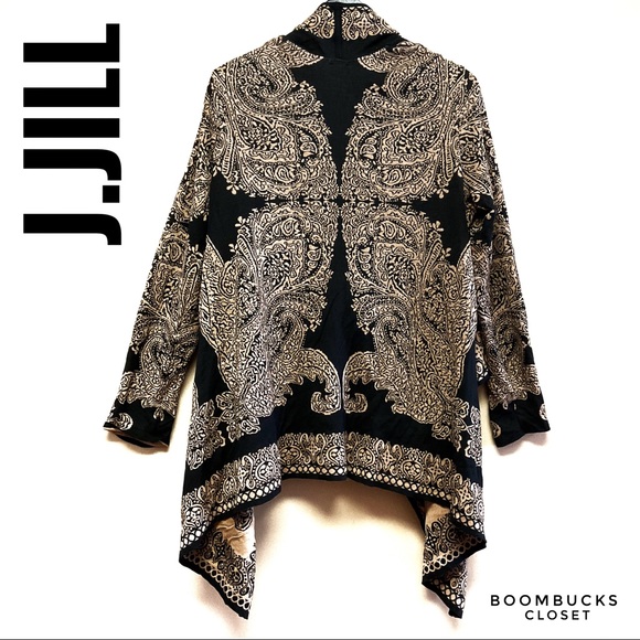 J Jill 100% Cotton Open Front Sweater Cardigan - Picture 11 of 12